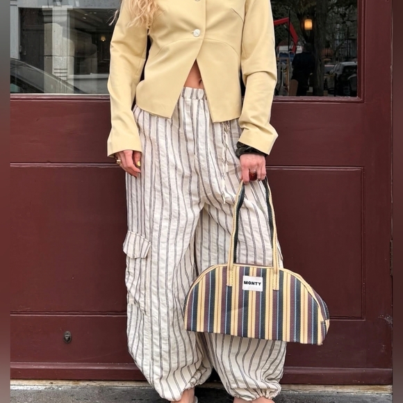 Monty Arc Bag Marzipan & Cola Striped Multicolor Women's Bag - Picture 2 of 10